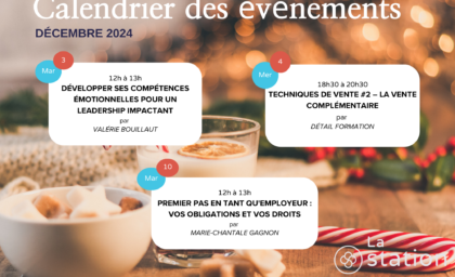 CALENDRIER DU MOIS DE DÉCEMBRE 🎄