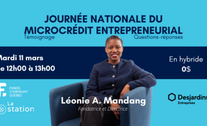 Journée Nationale du Microcrédit Entrepreneurial : Témoignage
