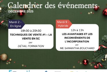 CALENDRIER DU MOIS DE DÉCEMBRE 🎄