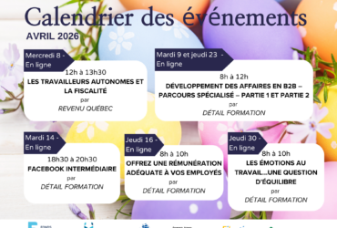 CALENDRIER DU MOIS D’AVRIL 🐰
