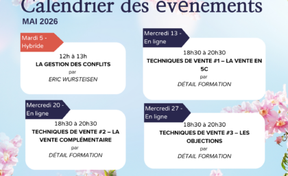 CALENDRIER DU MOIS DE MAI