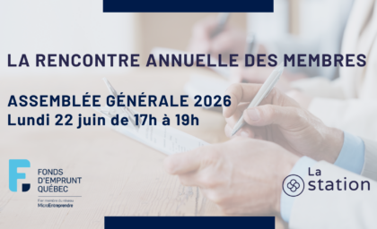 Assemblée Générale Annuelle – 22 juin à 17h