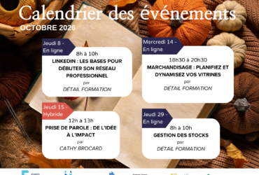 CALENDRIER DU MOIS D’OCTOBRE 🎃