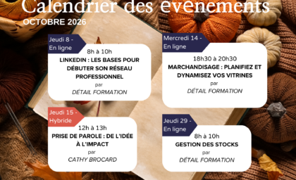 CALENDRIER DU MOIS D’OCTOBRE 🎃